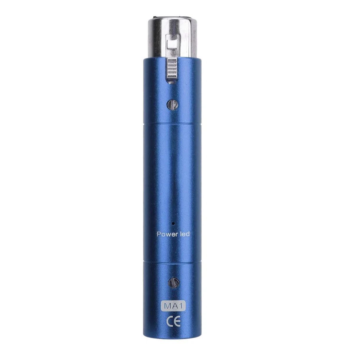 Preamplificador de micrófono en línea profesional Alta ganancia 28dB Amplificación sin pérdidas MIC MIC PreamP activo para transmisión en vivo de aluminio de grabación de estudio (Azul)