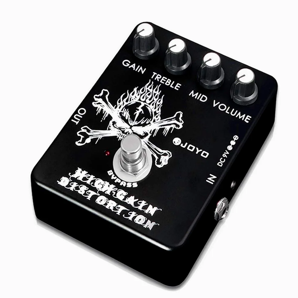 JOYO Pedal de distorsión de alta ganancia de AC/DC Crunch a Heavy Metal con ecualizador de rango completo para efecto de guitarra eléctrica - Bypass (JF-04)