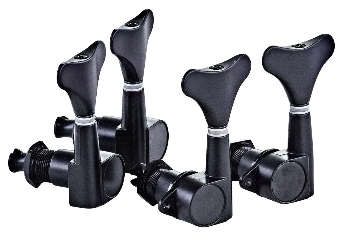 ORTEGA OTMEB22-GB - Juego de mecánicas de bajo acústico y eléctrico, 2+2, color negro