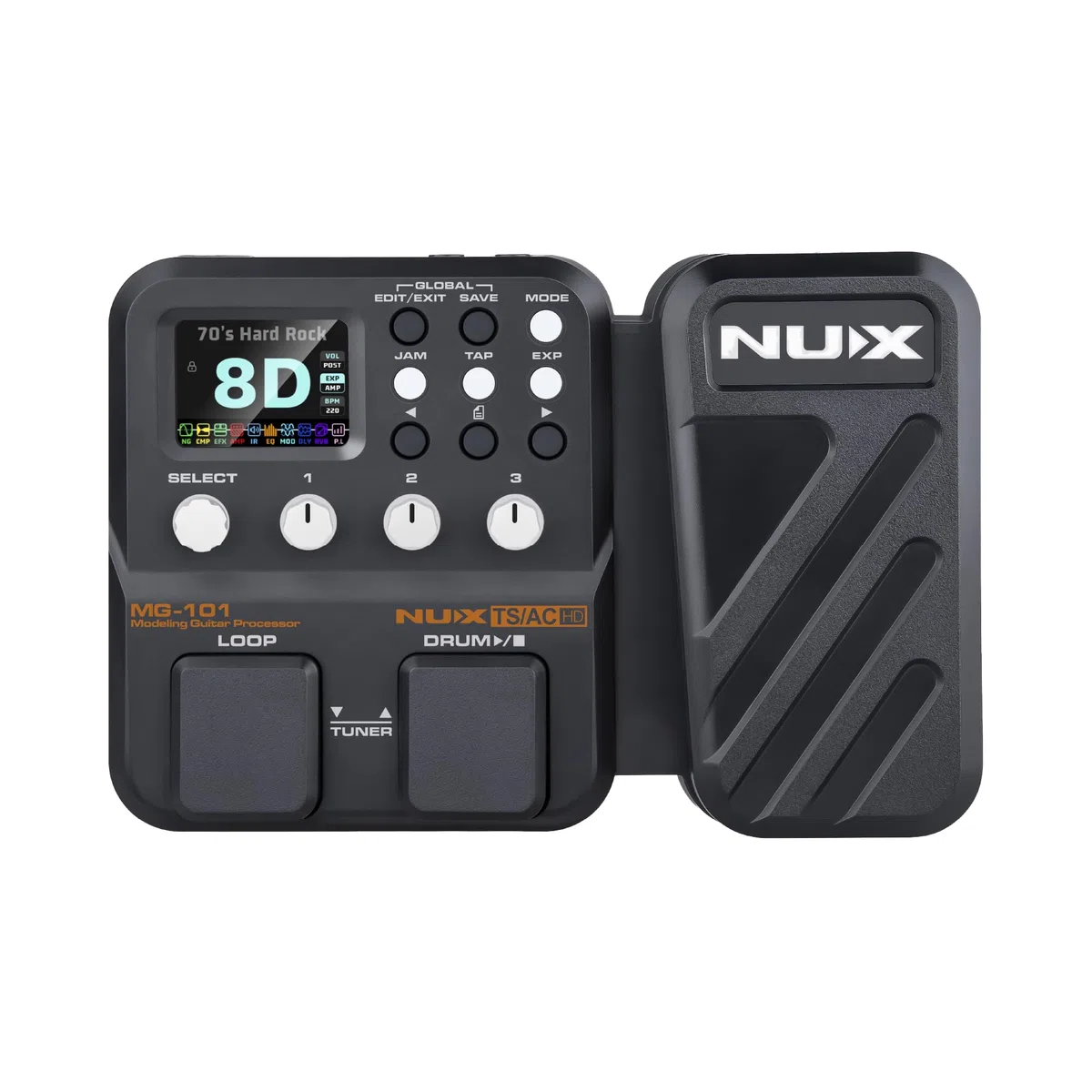 NUX MG-101 Multiefectos Guitarra Eléctrica | Looper y Caja de Ritmos