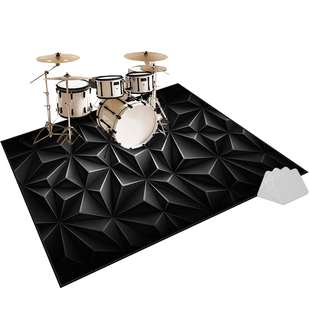 Alfombras Acusticas Alfombrilla insonorizada Alfombras Rectangulares para Bombo Caja 130 x 100 cm Alfombra para Bateria Electronica Alfombra bateria Tambor Alfombra Alfombrillas Antideslizantes