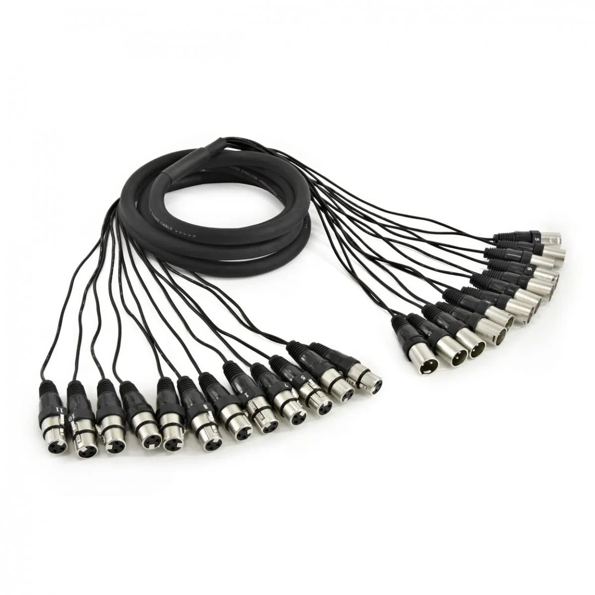 gear4music Cable de enlace de 12 vías XLR macho a hembra 3m