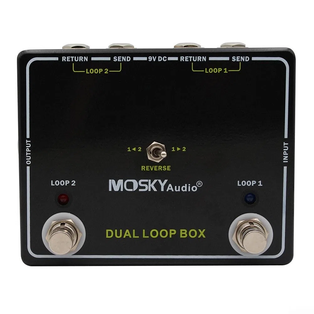 Zilimontt Guitarra Looper, Pedal de efectos de bucle de guitarra,Pedal de afinador Looper, Máquina de bucle de guitarra,Pedal de bucle de guitarra eléctrica para guitarras y bajo teclado